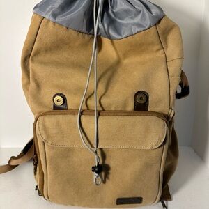 Bagsmart Tan Canvas Backpack